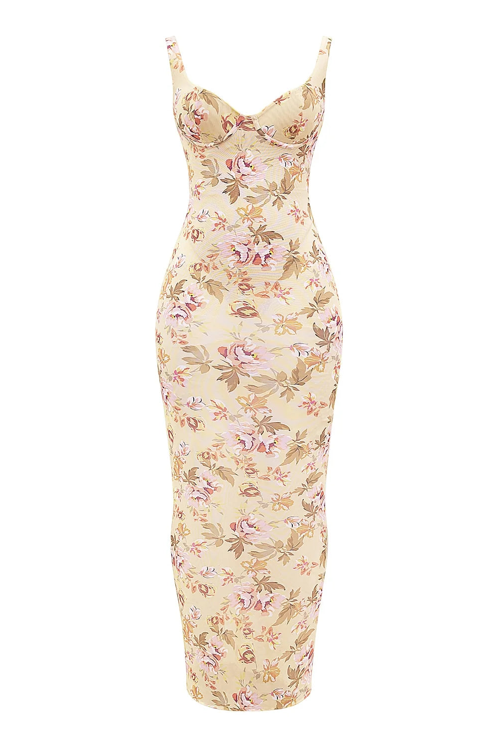 honeyflower print maxi dress