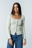 Pura Knit Top in Green