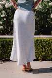 Moxie Floral Maxi Skirt in Off White