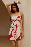 ARLETTE STRAPLESS MINI DRESS ARLETTE RED
