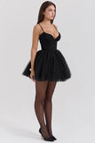 black tulle mini dress sale