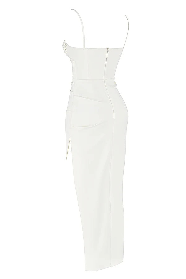 ivory satin corset dress