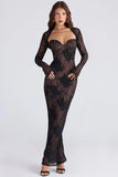 black lace maxi dress limited edition