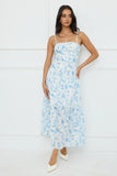 Bright Mornings Maxi Dress Blue