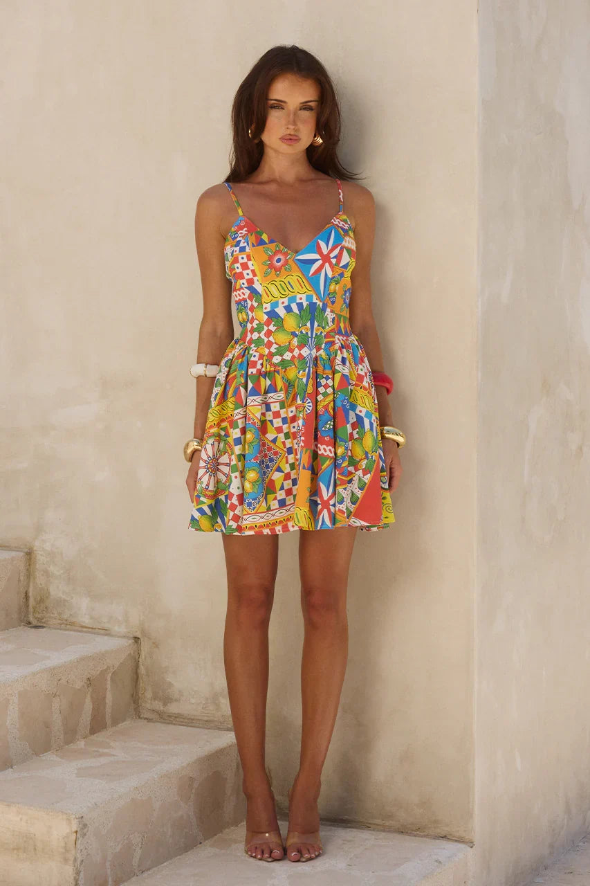 HENERIETTA MINI DRESS PHAEDRA PRINT
