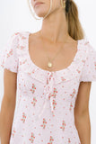 Harvey Floral Mini Dress in Pink