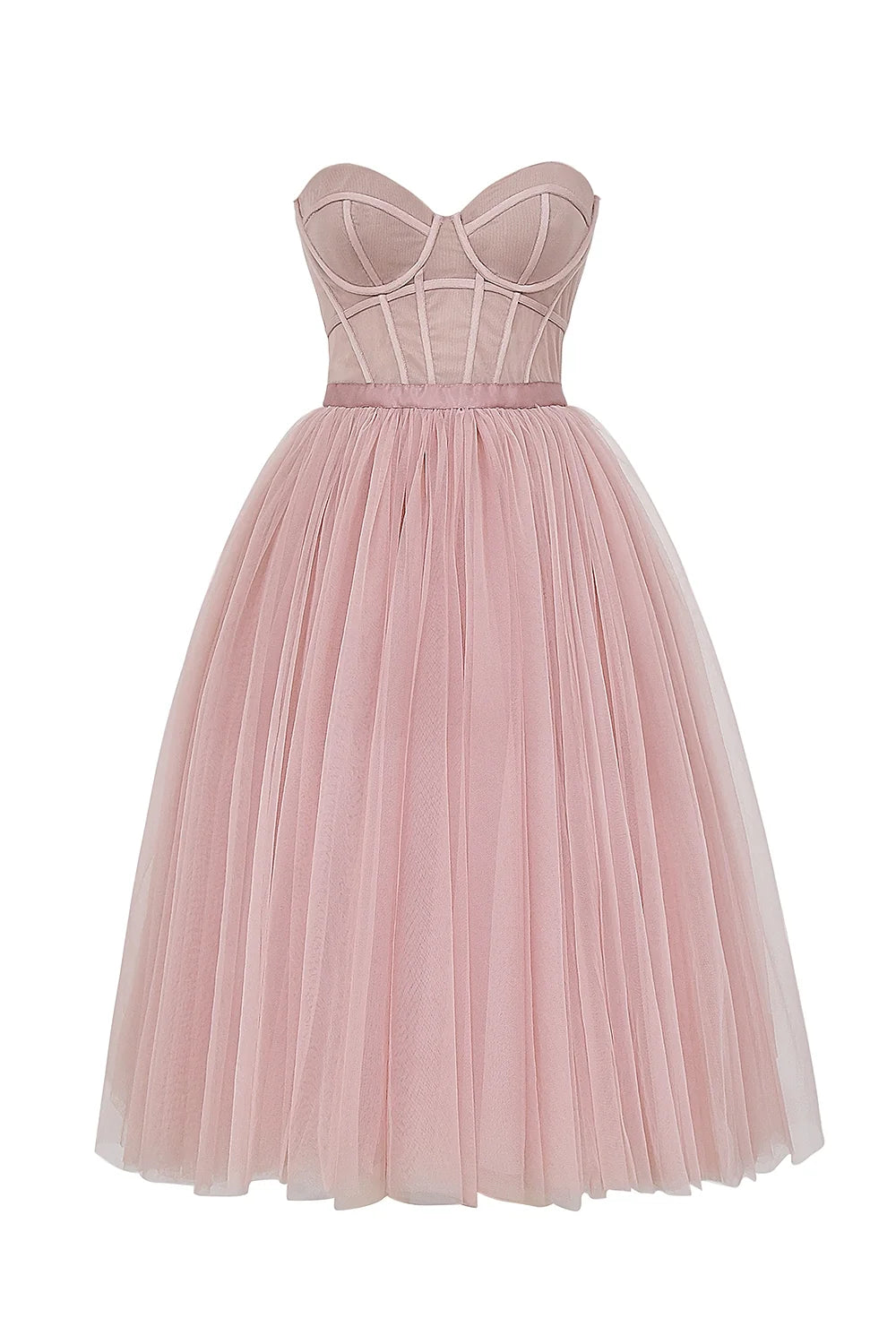french rose tulle midi dress sale