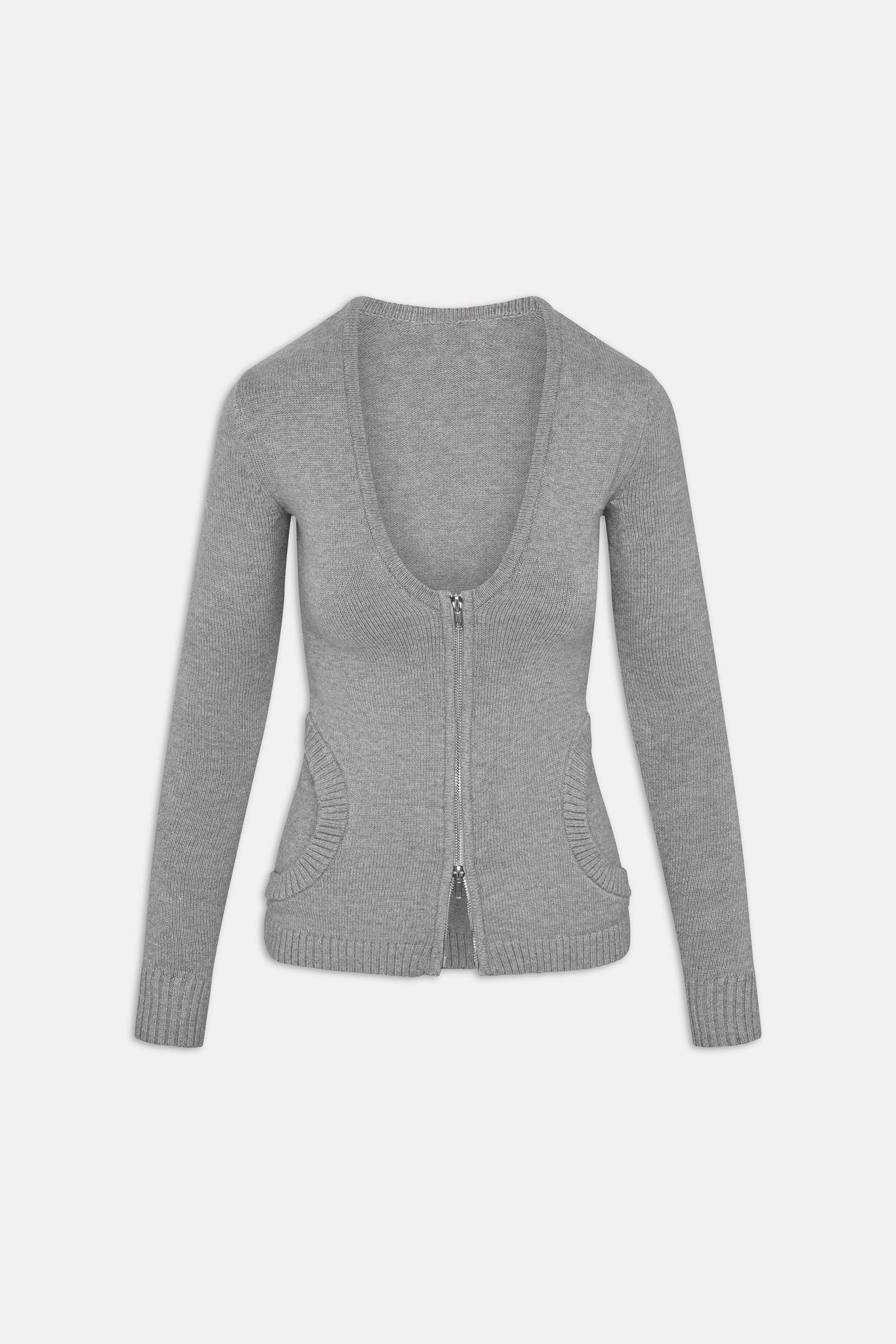 Sienna Zip Up Knit Sweater Cloud Cover