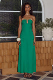 MARTHA STRAPLESS MAXI DRESS GREEN