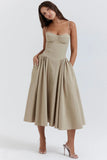 taupe corset sundress