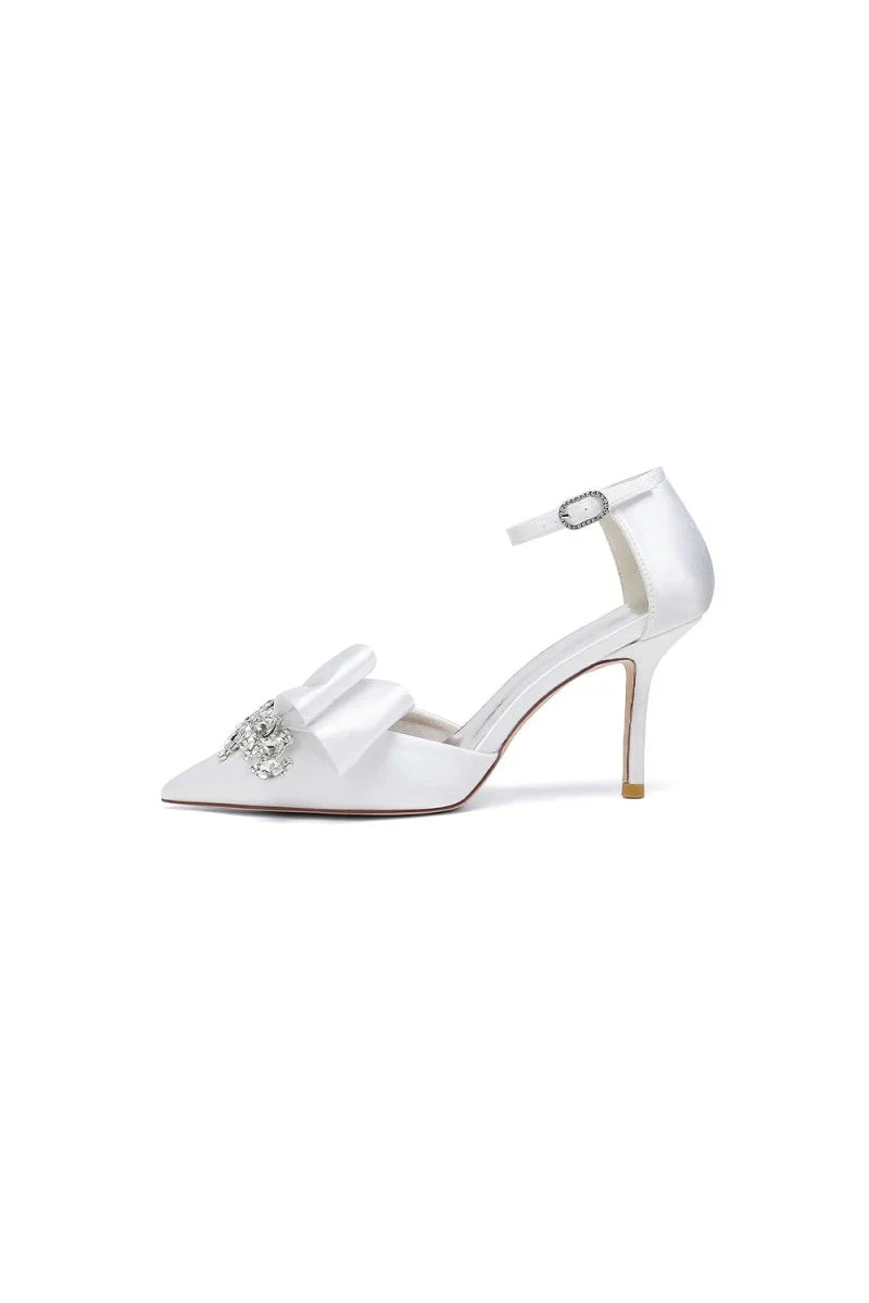 Pointed Toe With Rhinestone Stiletto Heels