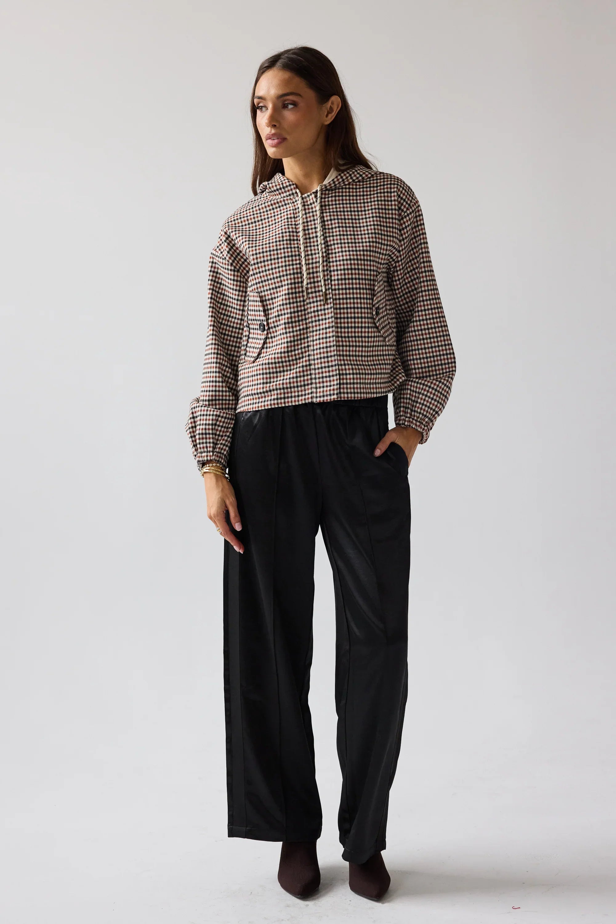 Ross Plaid Jacket in Rust