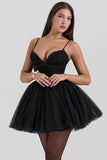 black tulle mini dress sale