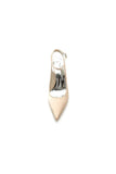 Satin Pointed Toe Ankle Strap Chunky Heels