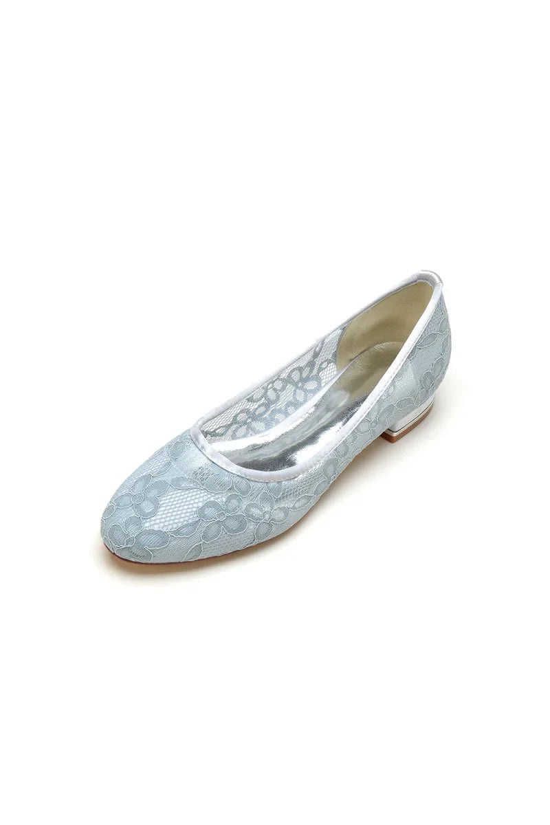Lace Pointed Toe Wedding Flats
