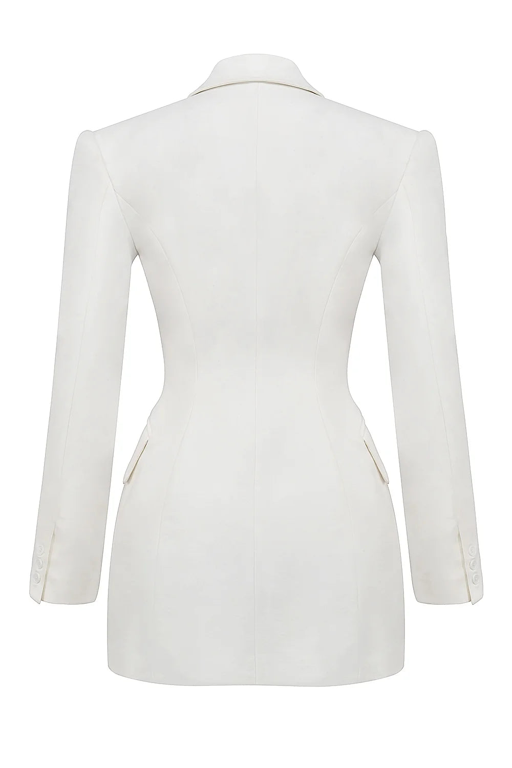 white blazer mini dress