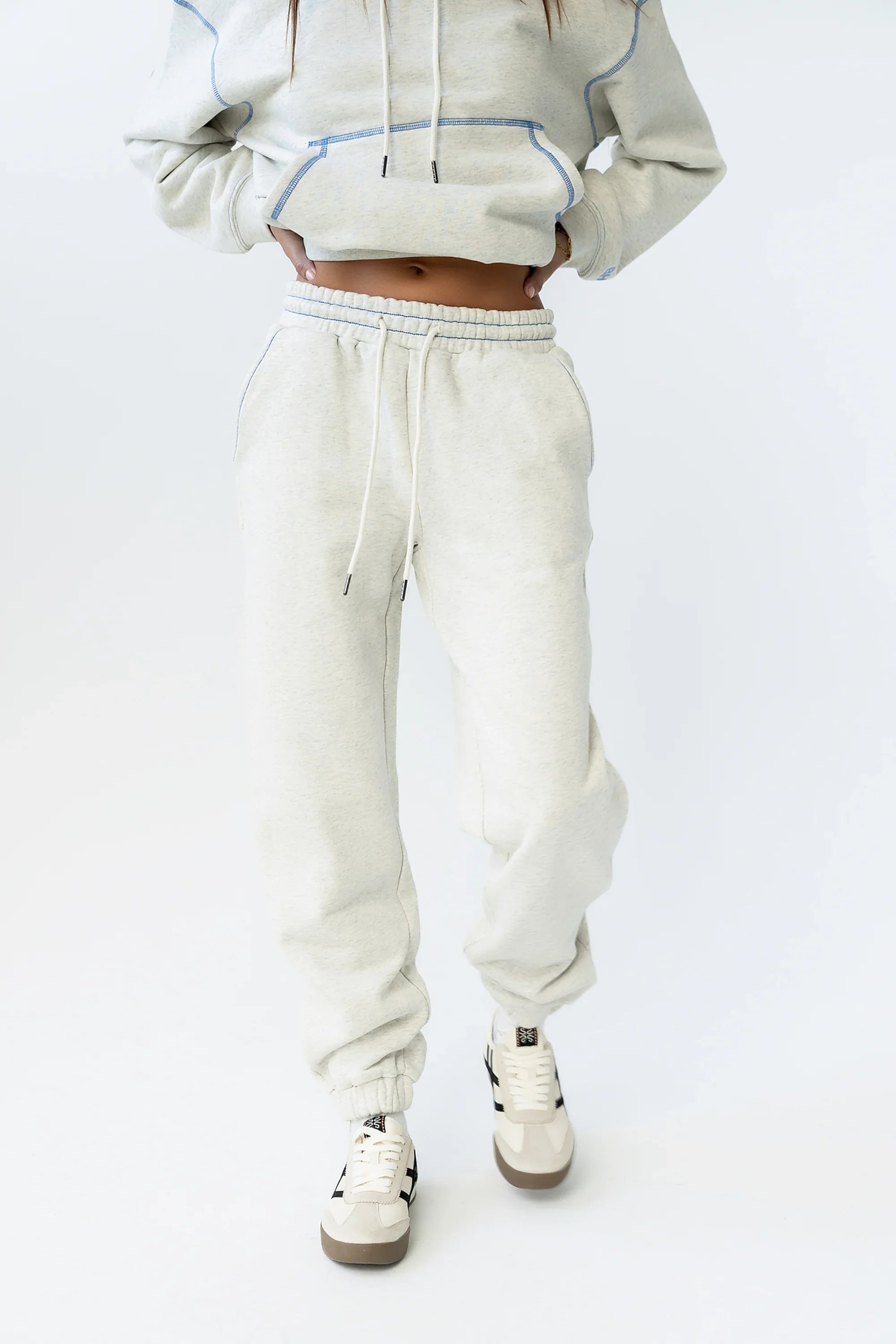 Mozie Contrast Joggers in Grey