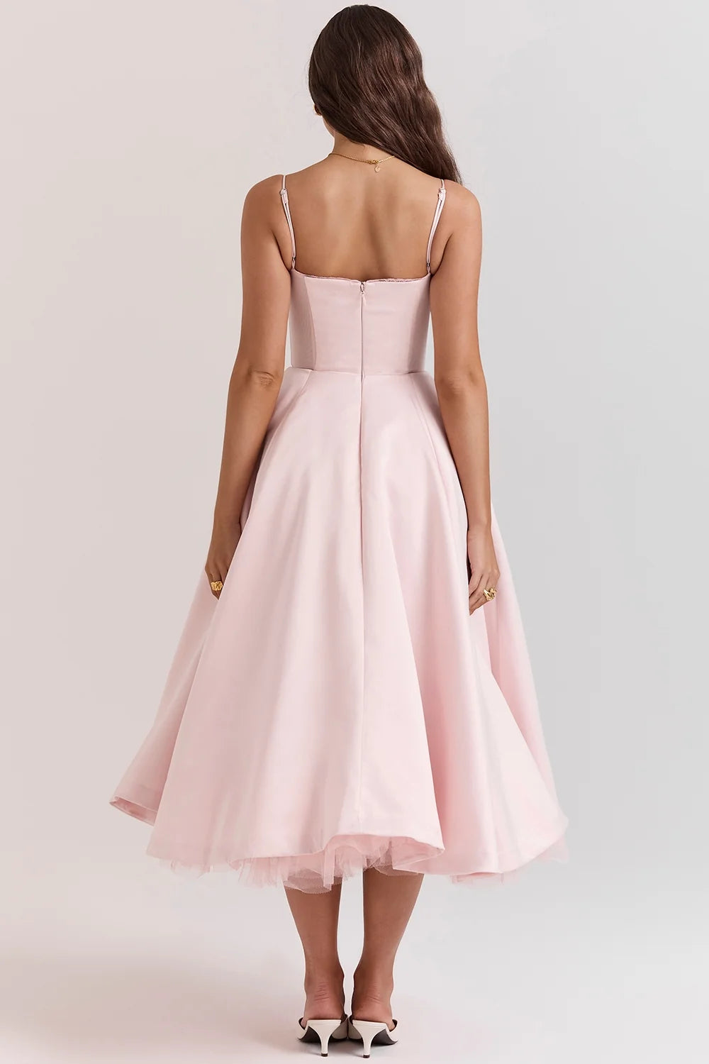 ballerina pink midi dress