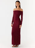 Yours Always Lace Maxi Dress Merlot