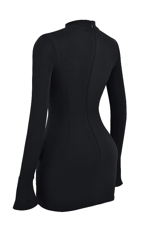 black mini dress