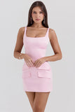 rose shadow satin sleeveless mini dress sale
