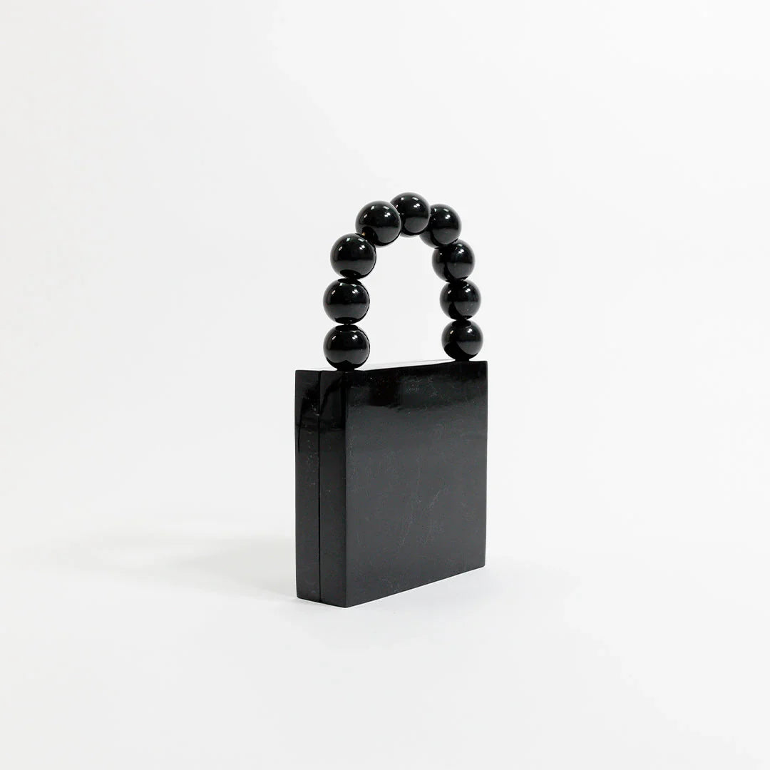 Twinkling Noir Mosaic Clutch