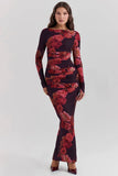 romantic floral maxi dress