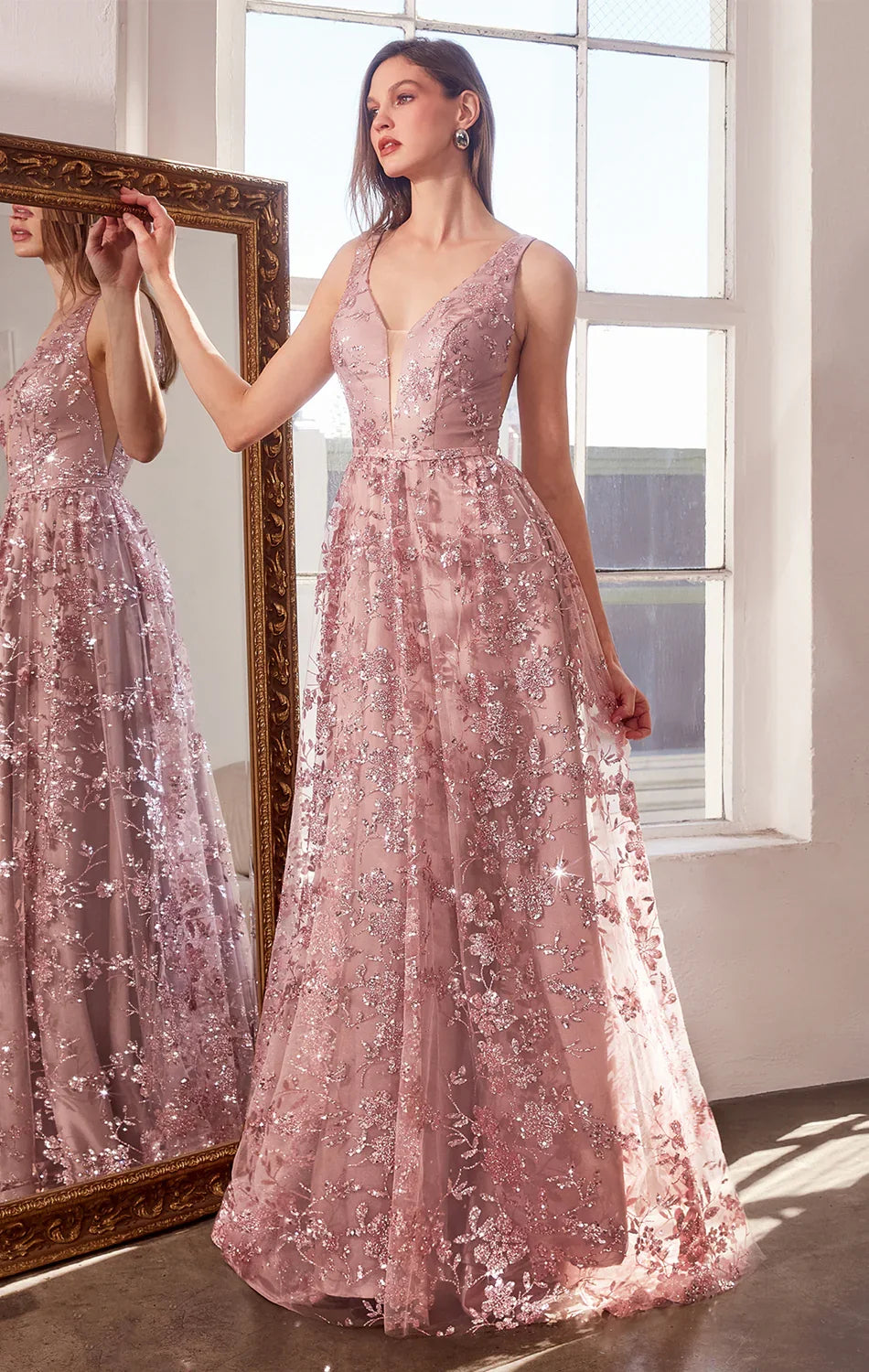 ARIELLE GLITTER TULLE GOWN
