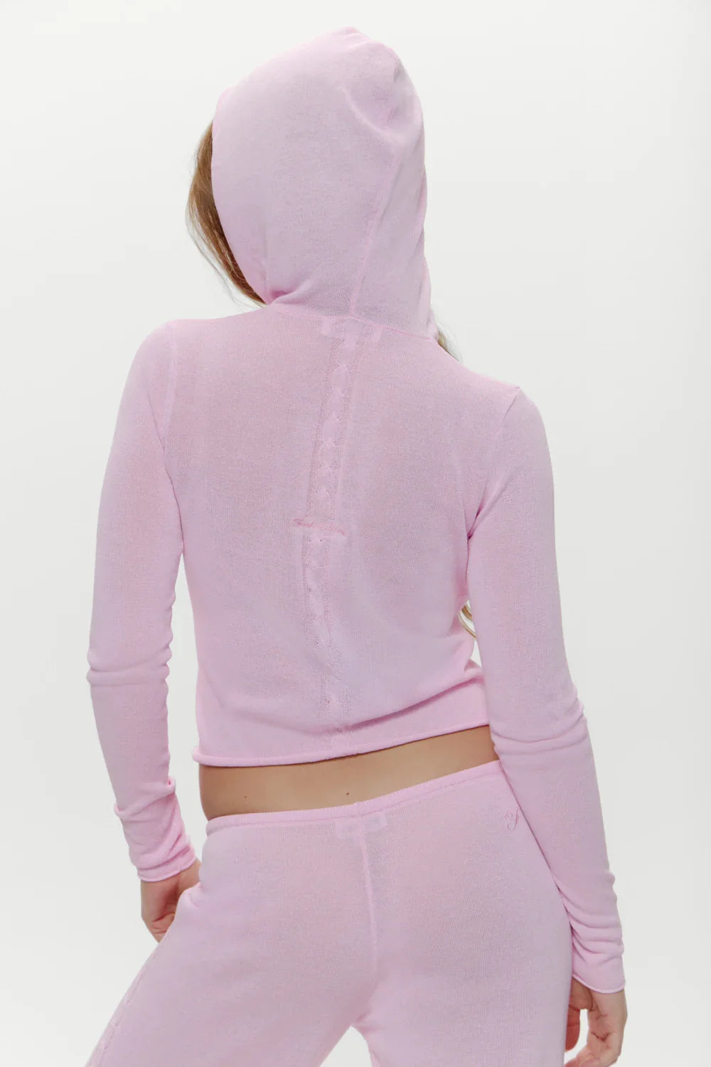 Atlas Zip Up Hoodie Pink Cloud