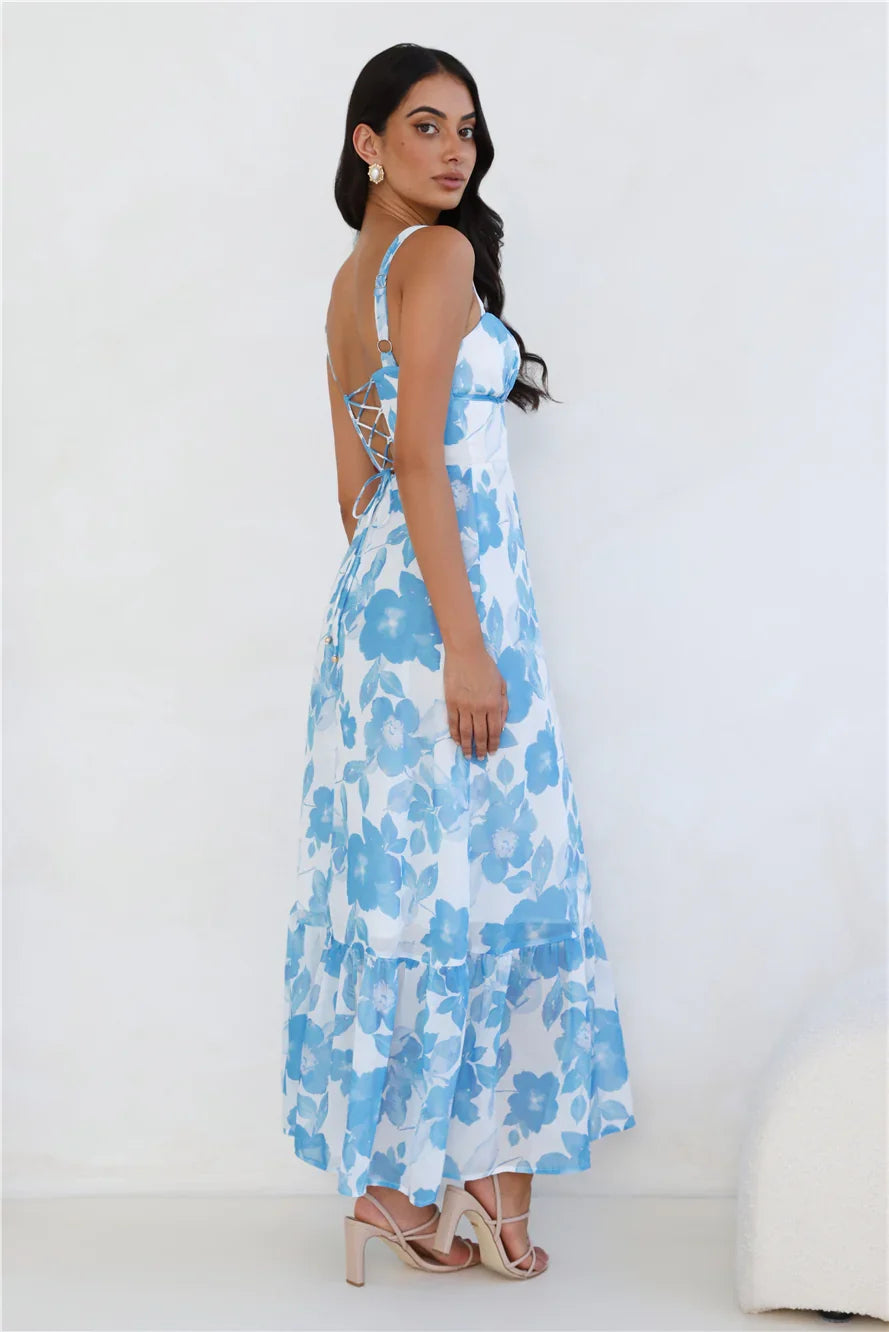 Sky Meet Sea Maxi Dress Blue