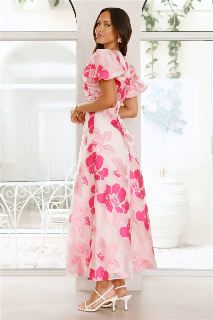Electric Rose Maxi Dress Pink