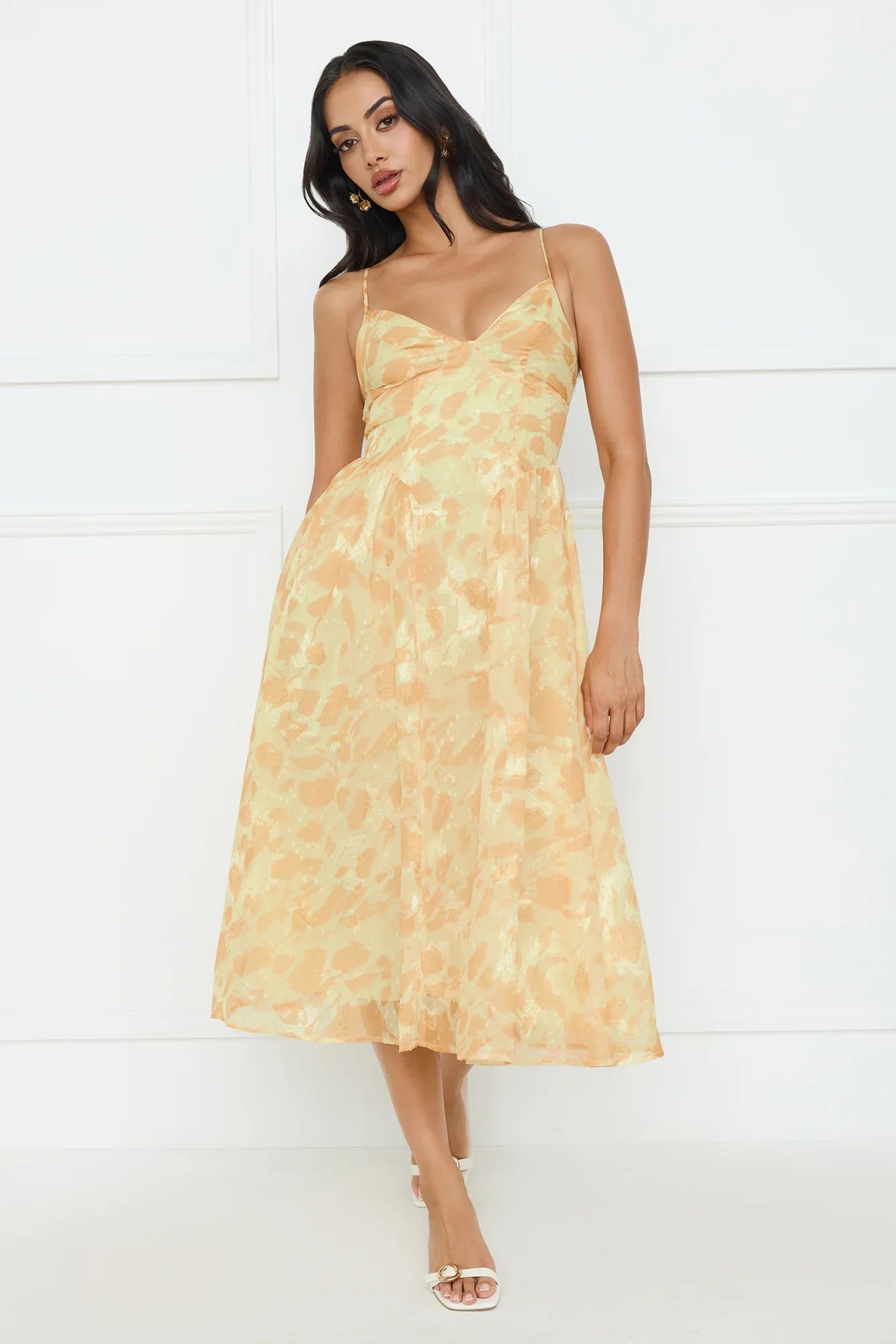 Fresh Nectar Midi Dress Yellow