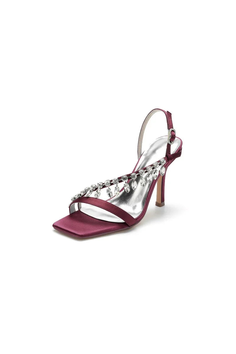 Fuchsia Wedding Shoes with Rhinestone