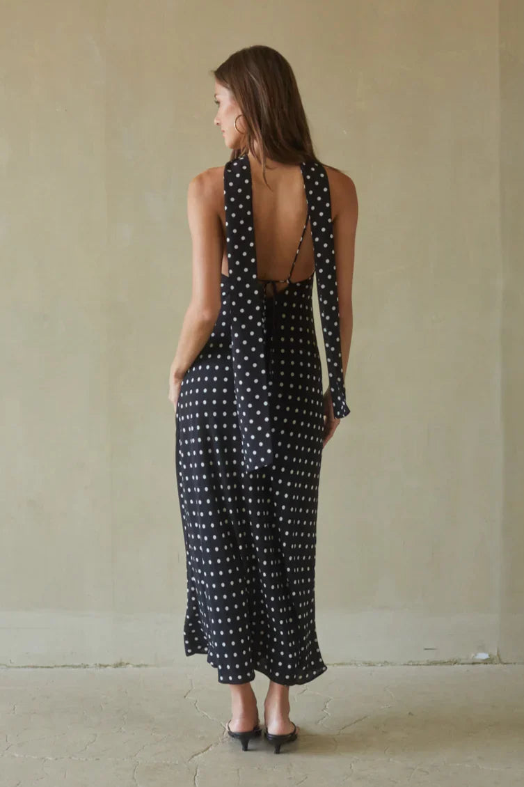Dovie Polka Dot Midi Dress