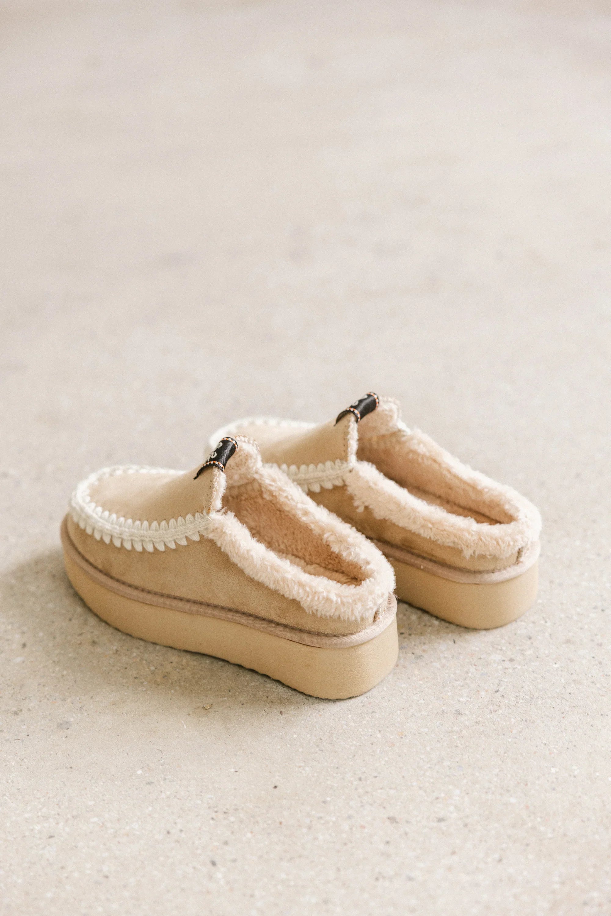 Cecily Platform Slipper in Natural