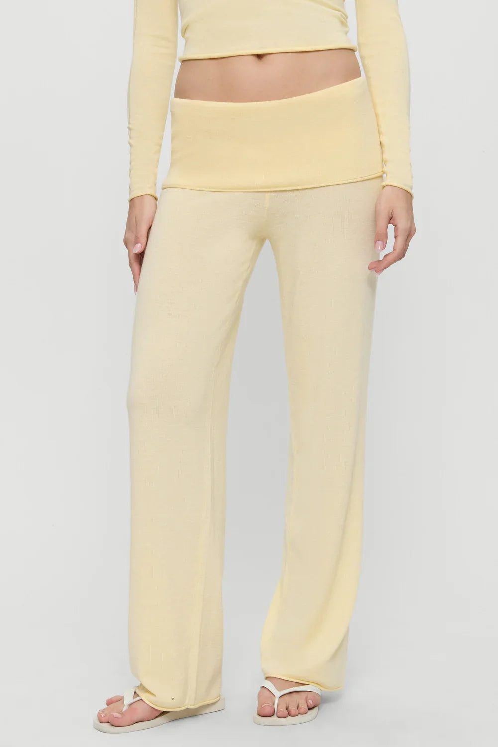 Storm Knit Pants Buttercream