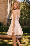 vintage cream floral mini dress