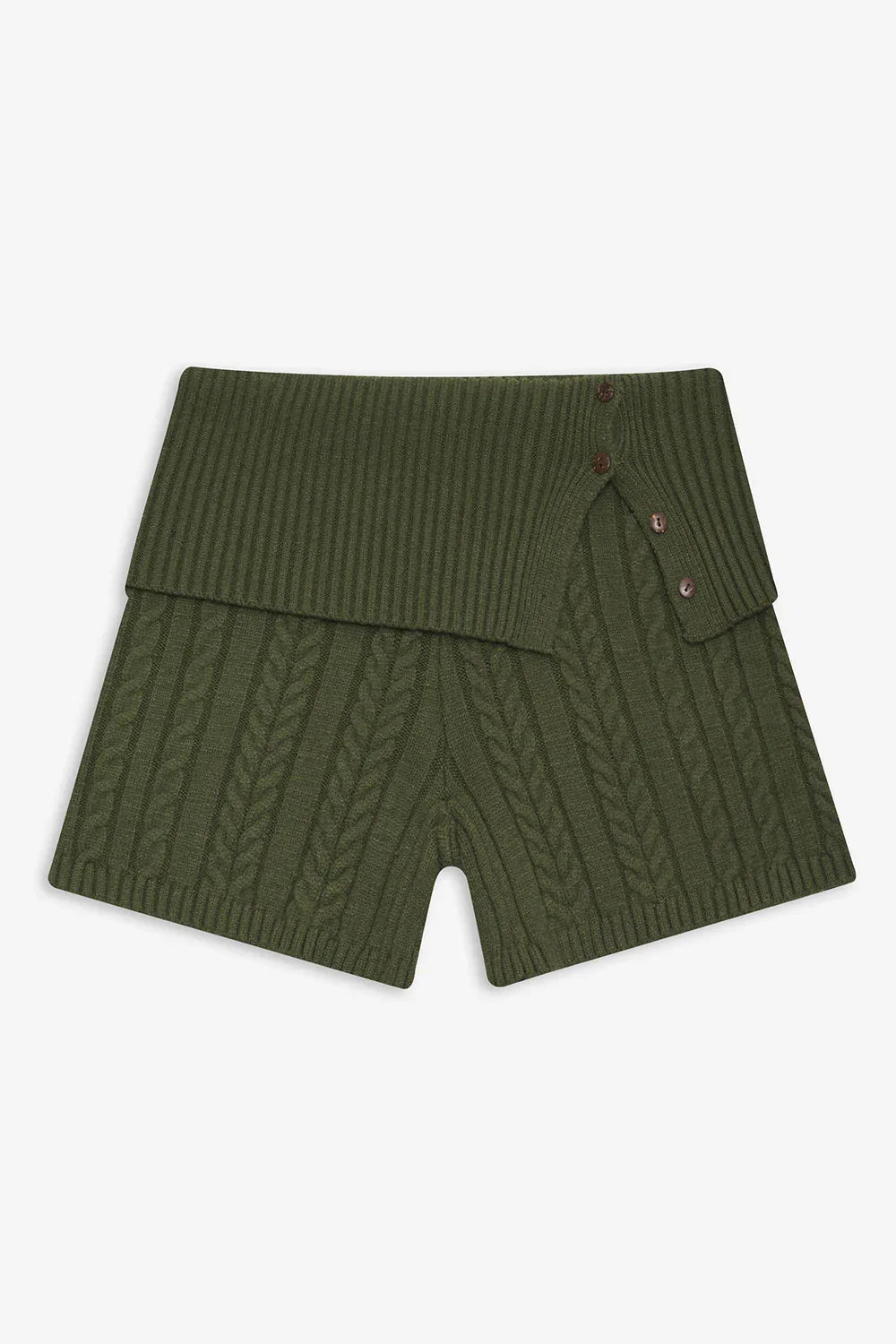 Nolan Cable Cloud Knit Mini Short Jade Green
