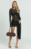 Lioness Midnight Mini Dress In Onyx