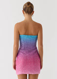 Step Closer Sequin Knit Mini Dress Disco Ombre