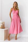 Sunny Vineyards Midi Dress Pink