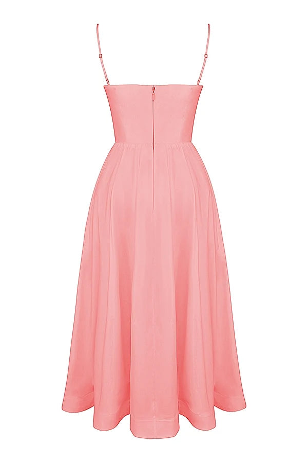 apricot corset sundress