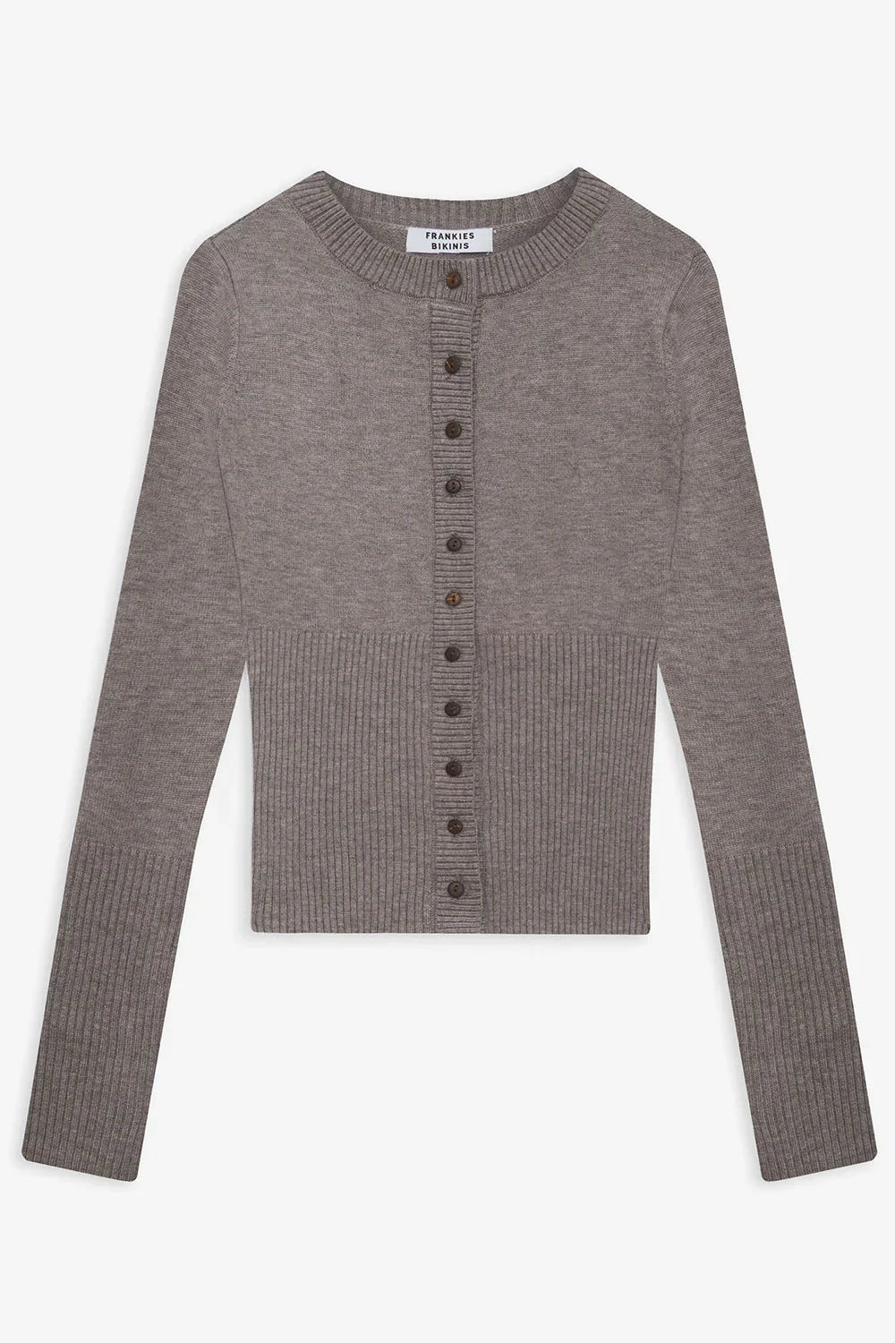 Lenon Cloud Knit Button Up Cardigan Dark Pearl