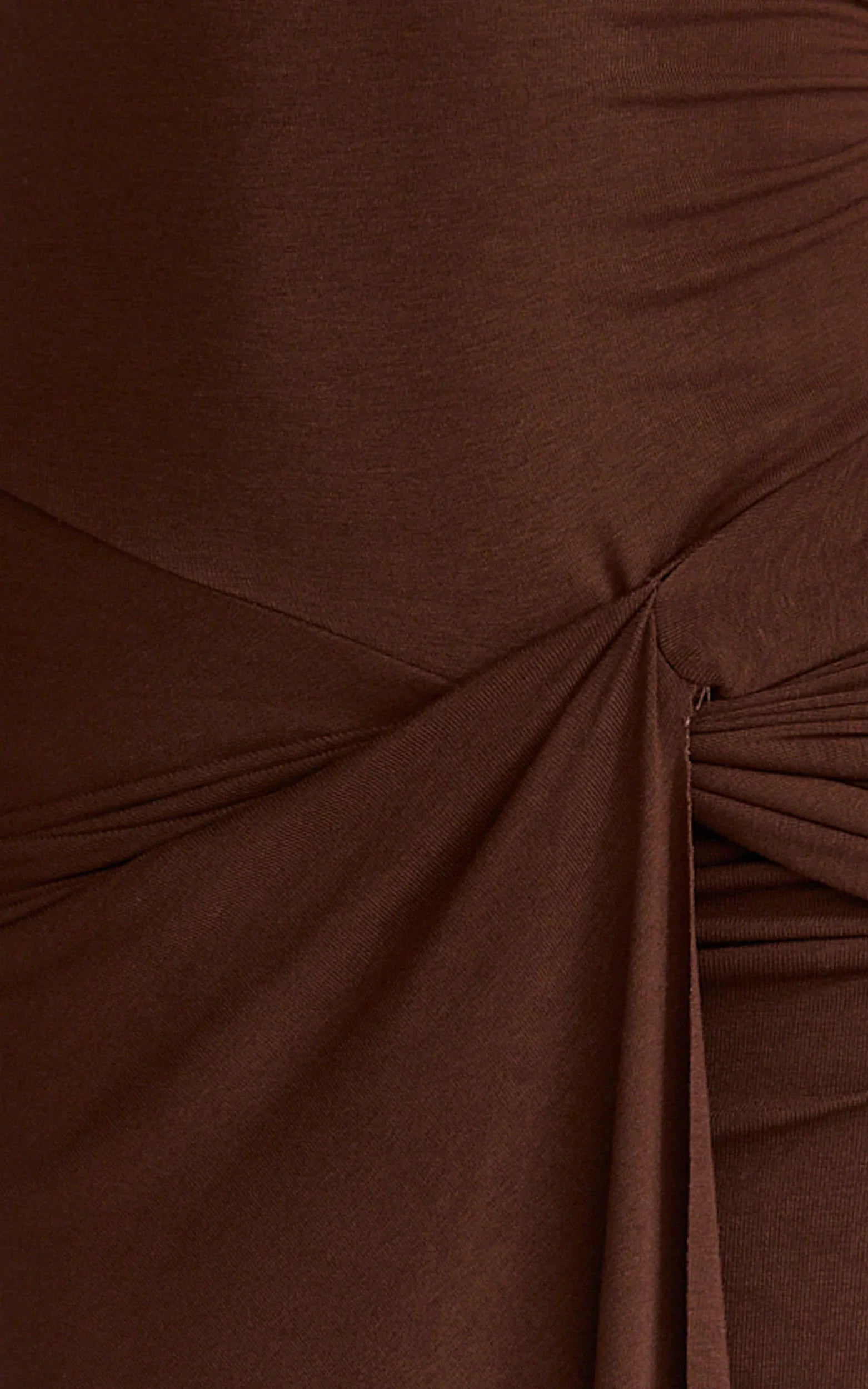 Rosalie Mini Dress Tie Front Bodycon Wrap Dress in Chocolate