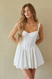 Belle Lace Trim Corset Mini Dress