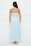 Luciana Strapless Maxi Dress Blue