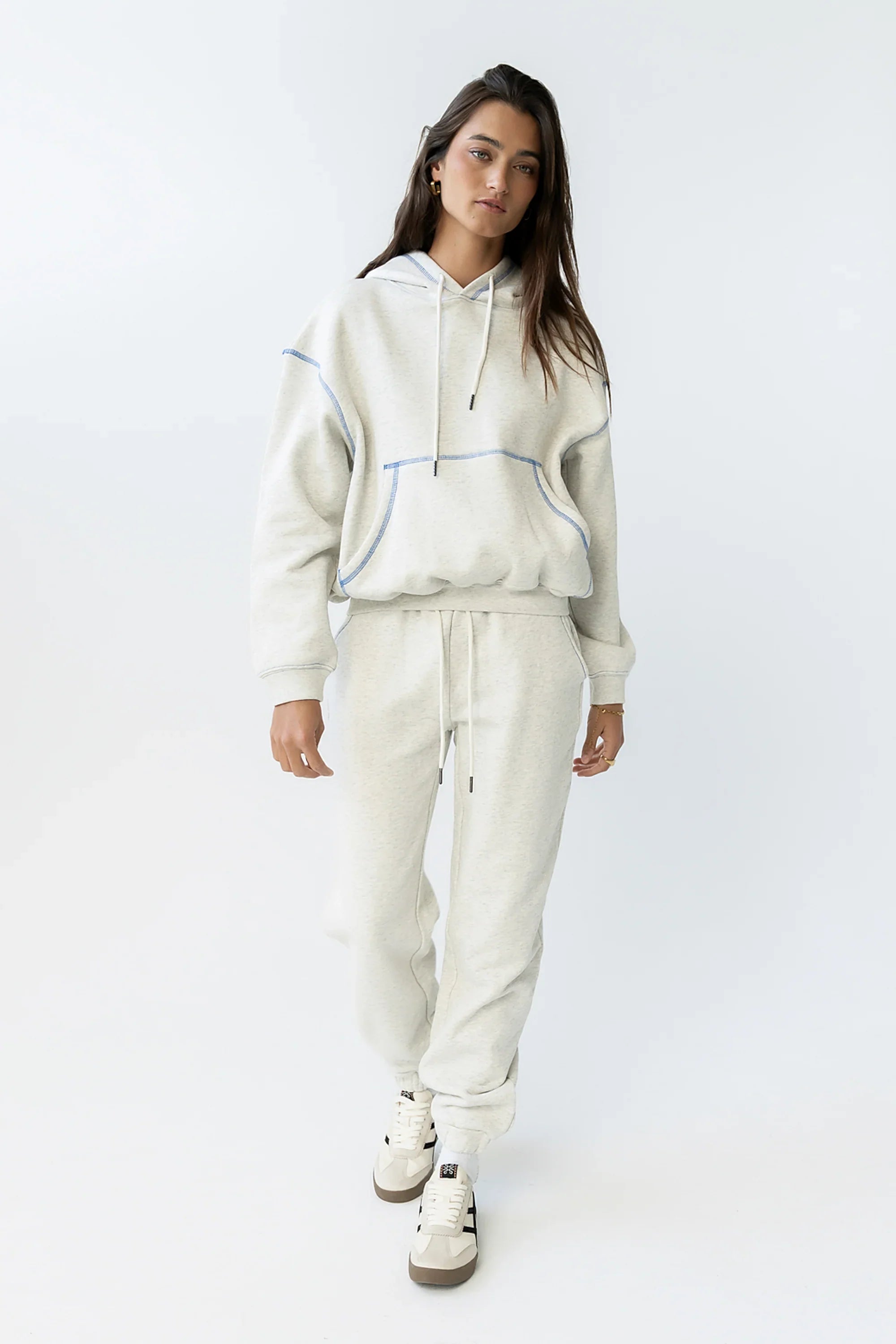 Mozie Contrast Joggers in Grey