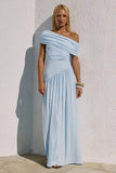 MALANI ONE SHOULDER MAXI DRESS BLUE