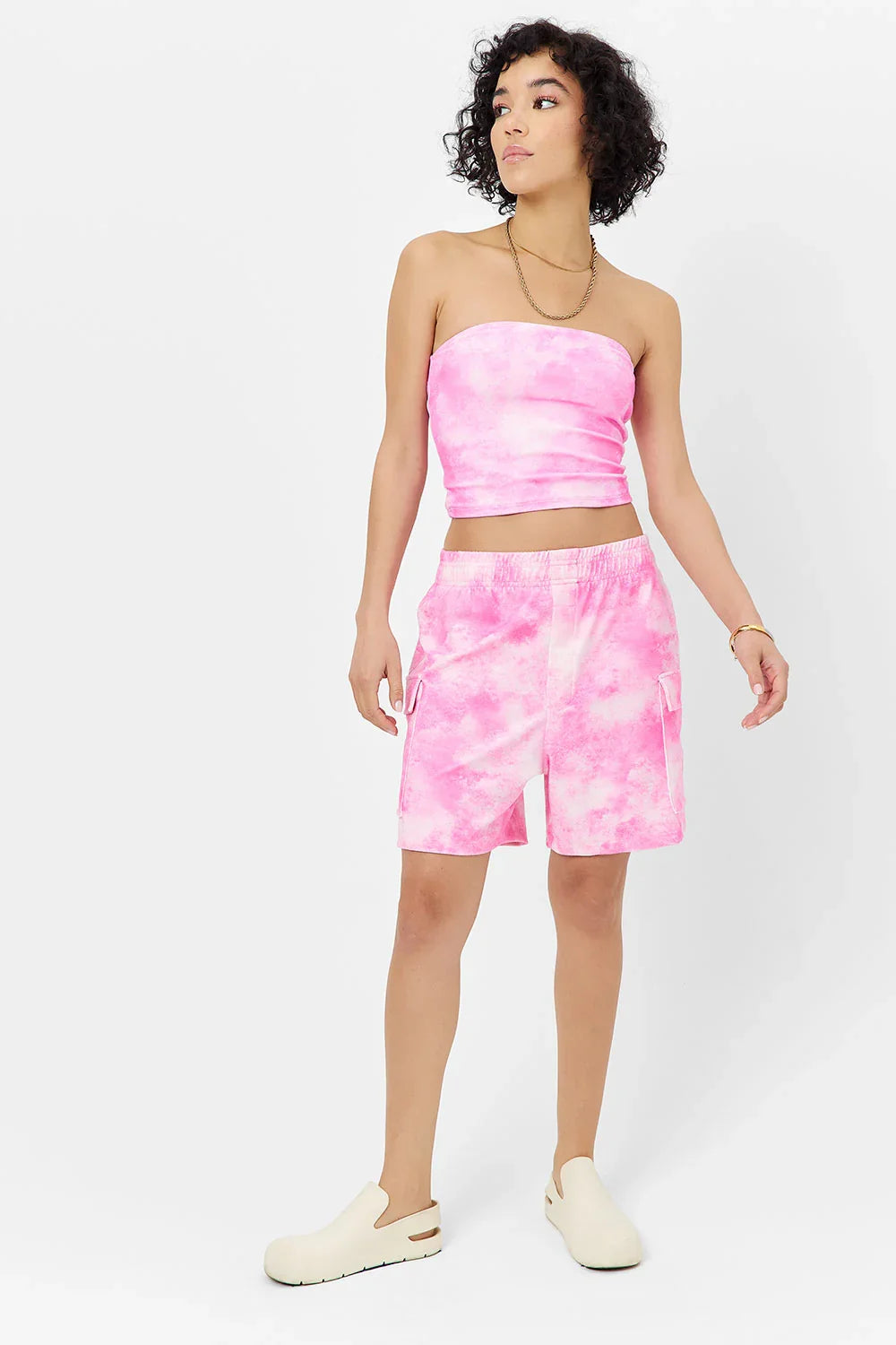 Harvey Terry Shorts Distorted Pink Dye