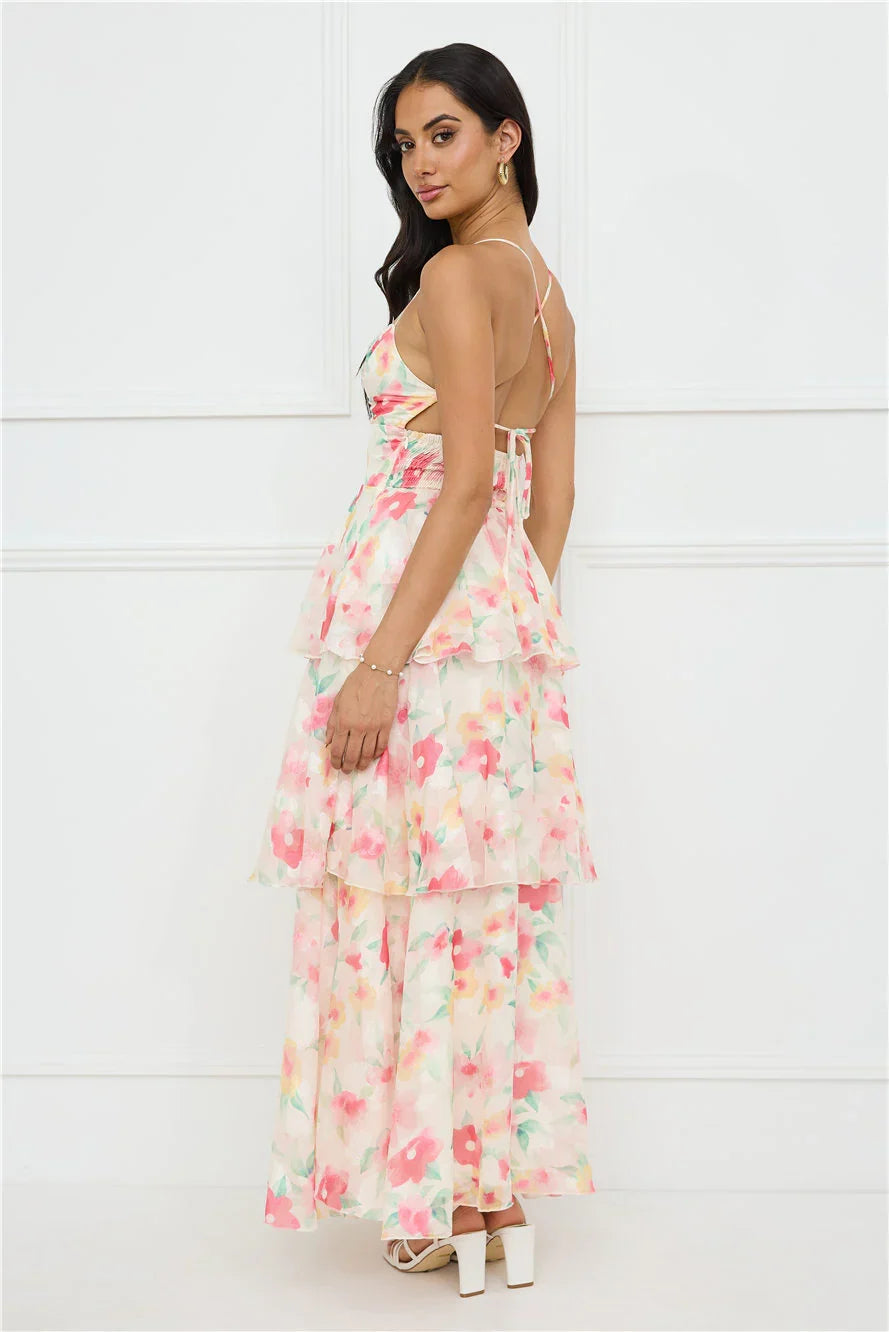 Bright Beauty Maxi Dress Print